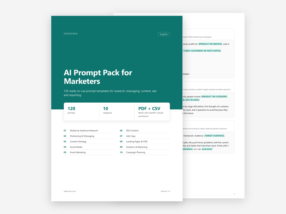 AI Prompt Pack for Marketers